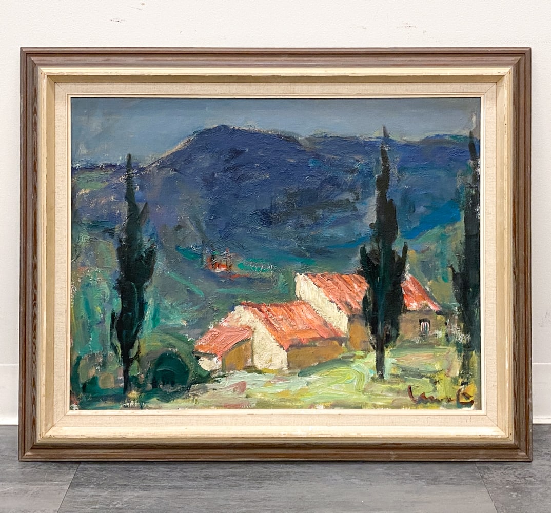 SWEDISH LANDSCAPE OIL ON CANVAS PAINTING (1 of 5)