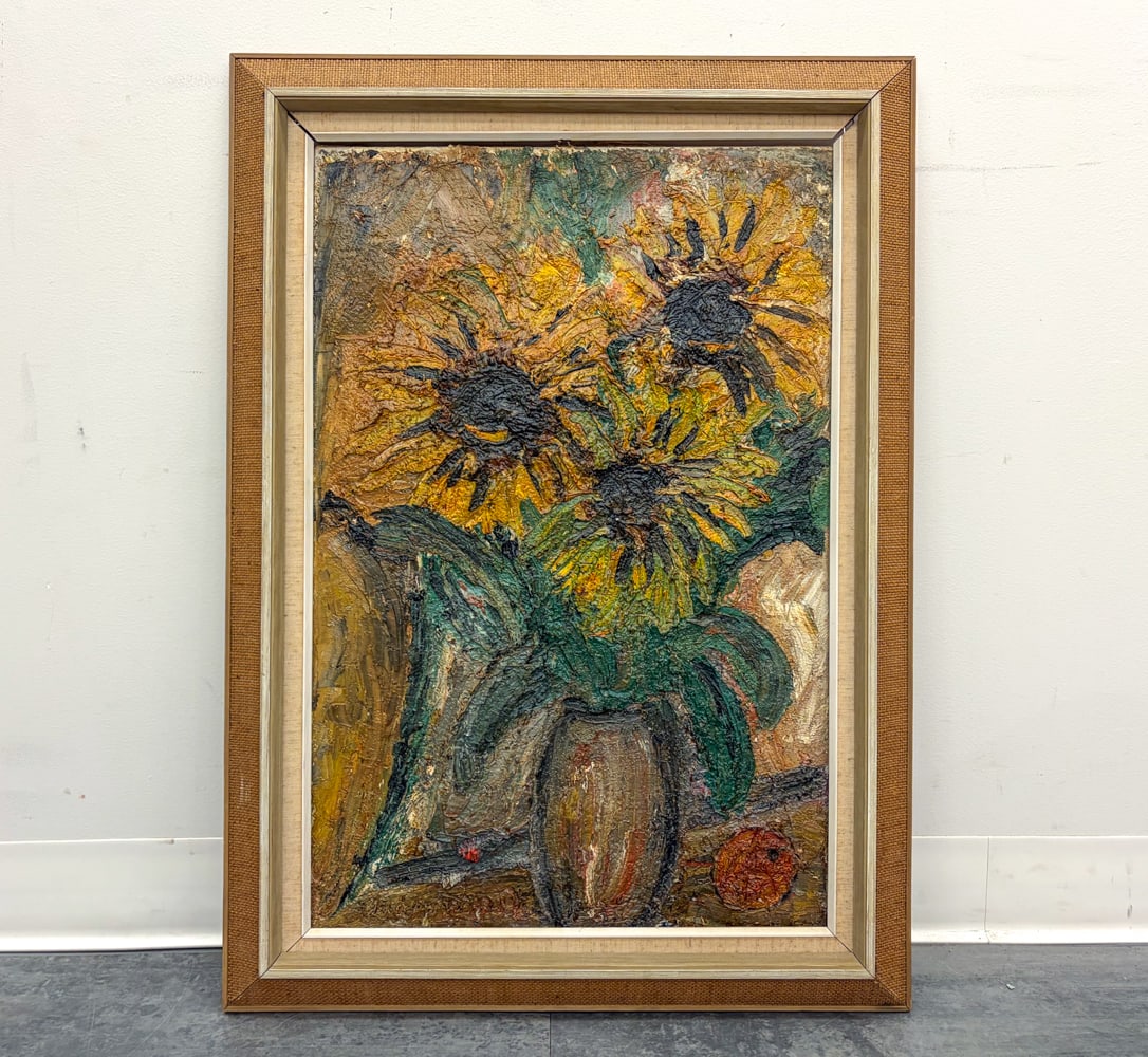 SWEDISH STILL LIFE WITH SUNFLOWERS O/C (1 of 7)