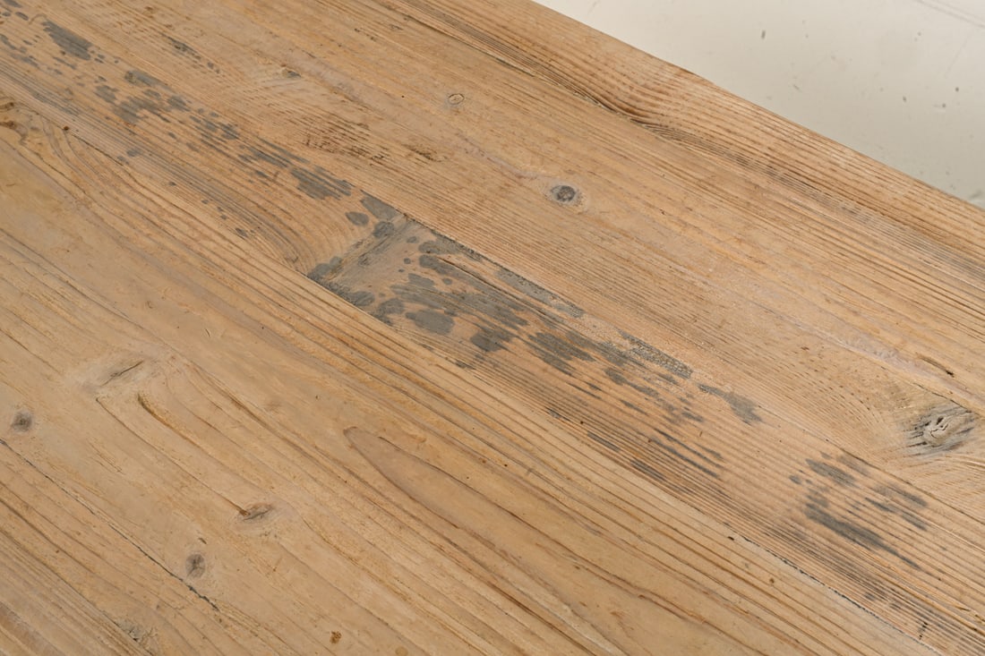 RUSTIC PINE TRESTLE CONSOLE TABLE - 7