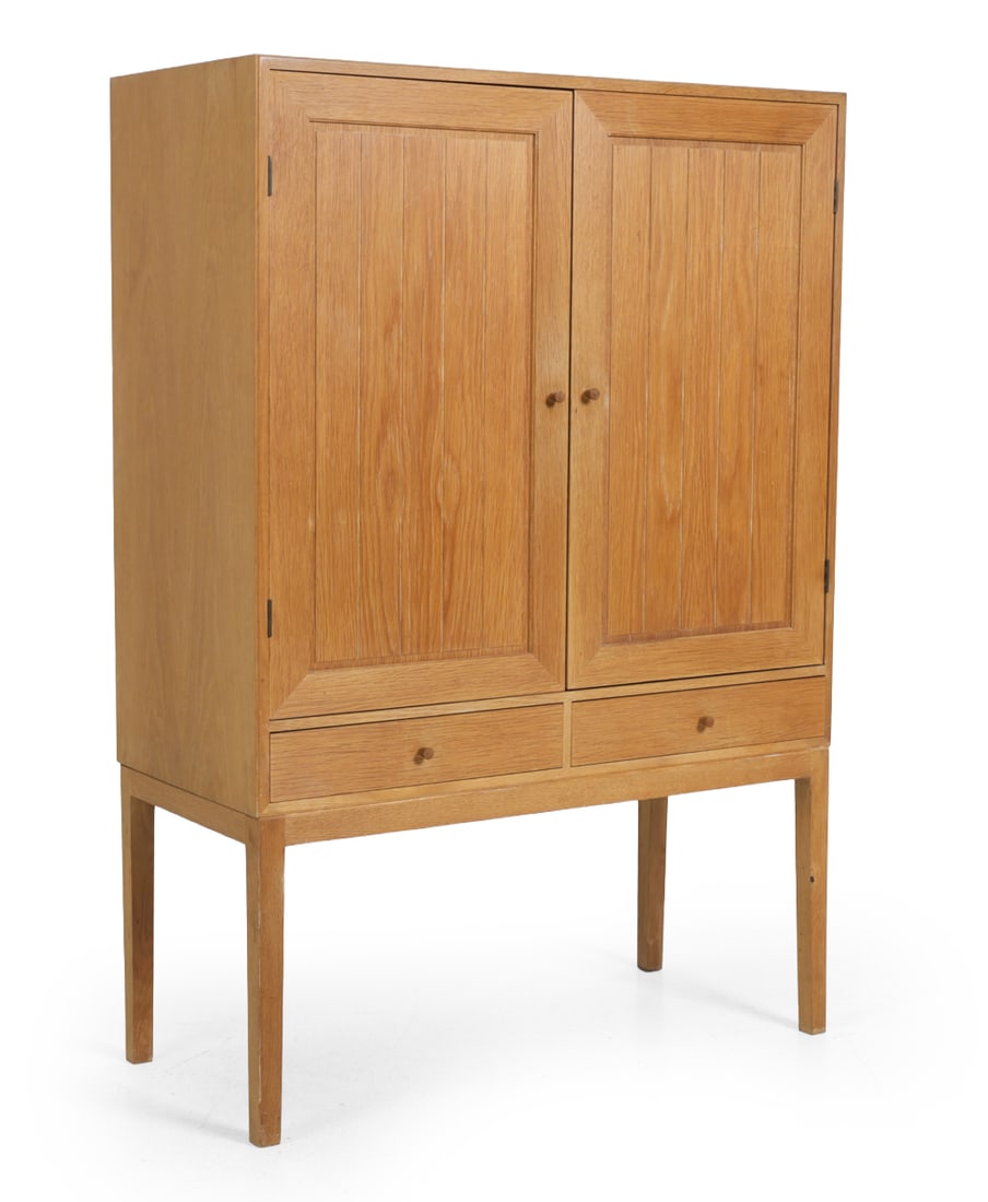 STYLE OF CARL MALMSTEN SWEDISH OAK CABINET (1 of 12)
