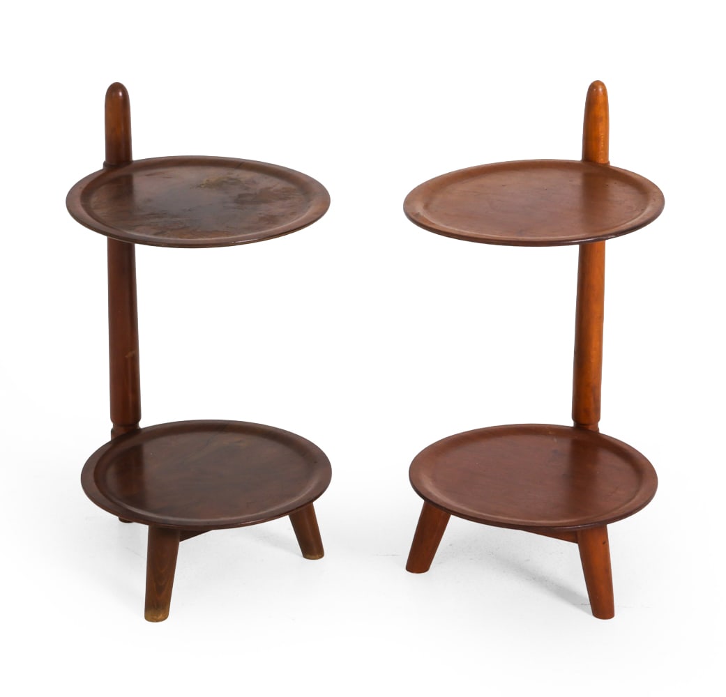 PAIR OF EDMUND JORGENSEN TWO TIER SIDE TABLES (1 of 1)