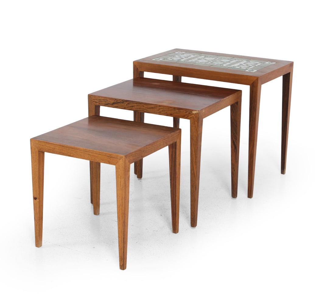 SEVERIN HANSEN FOR HASLEV ROSEWOOD NESTING TABLES (1 of 18)