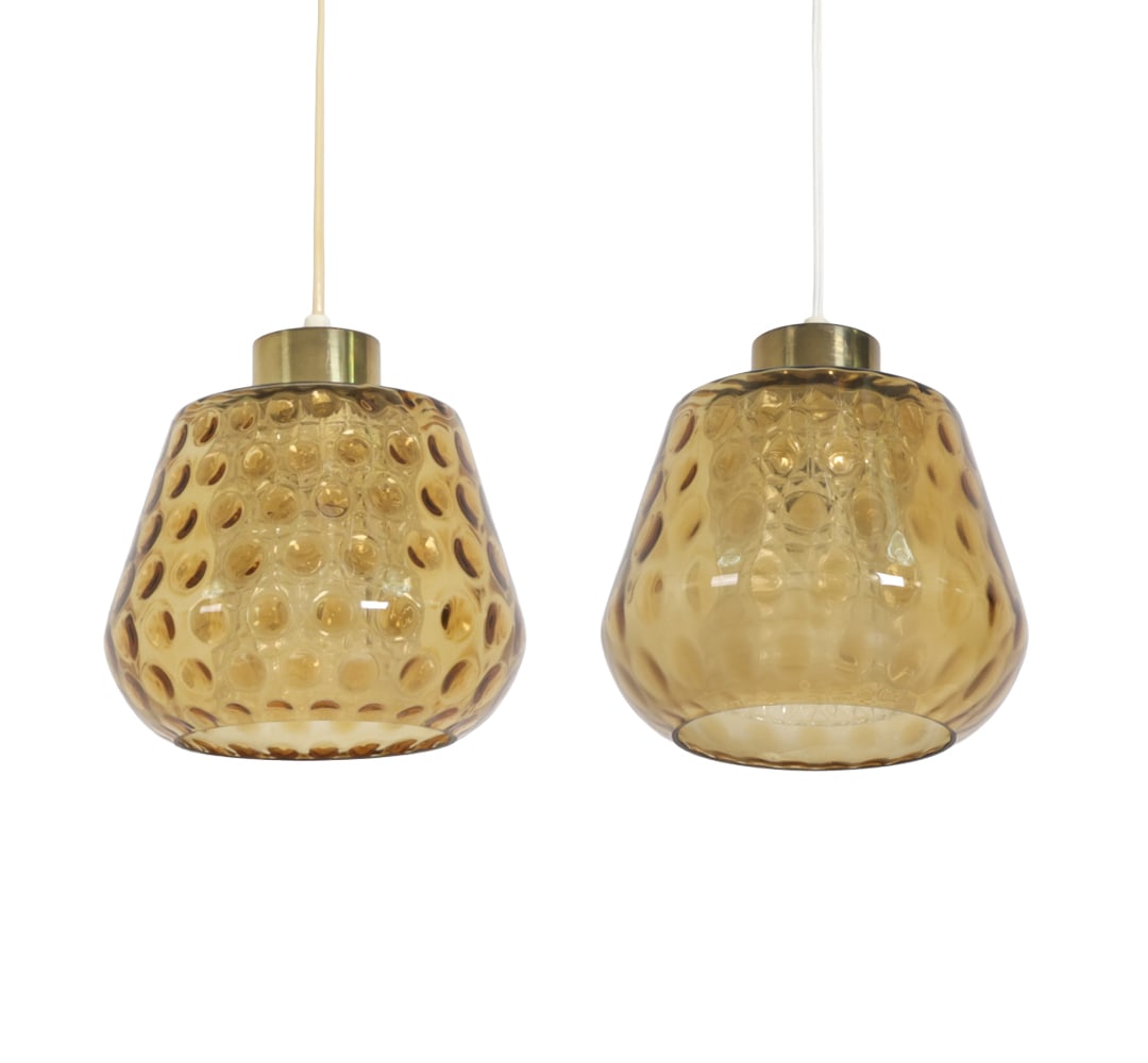 PAIR ATTR. CARL FAGERLUND ORREFORS PENDANT LIGHTS (1 of 15)