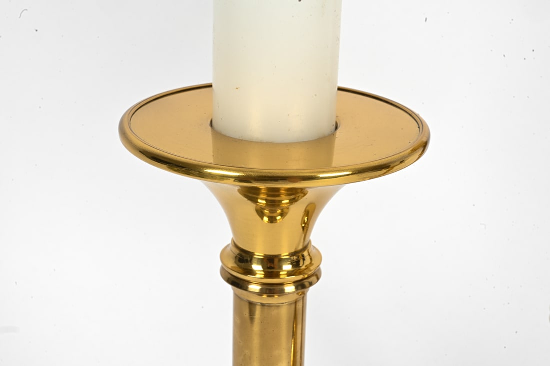 SCANDINAVIAN BRASS CANDLESTICKS - 4