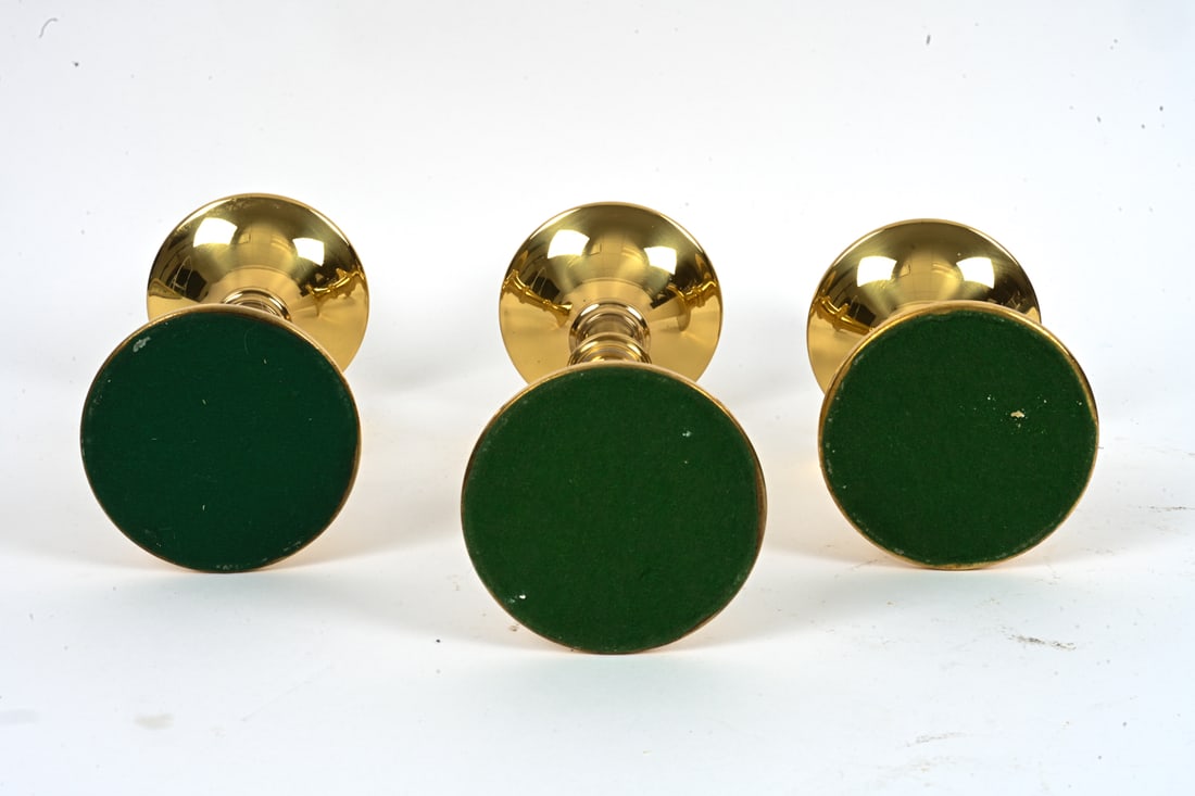 SCANDINAVIAN BRASS CANDLESTICKS - 7