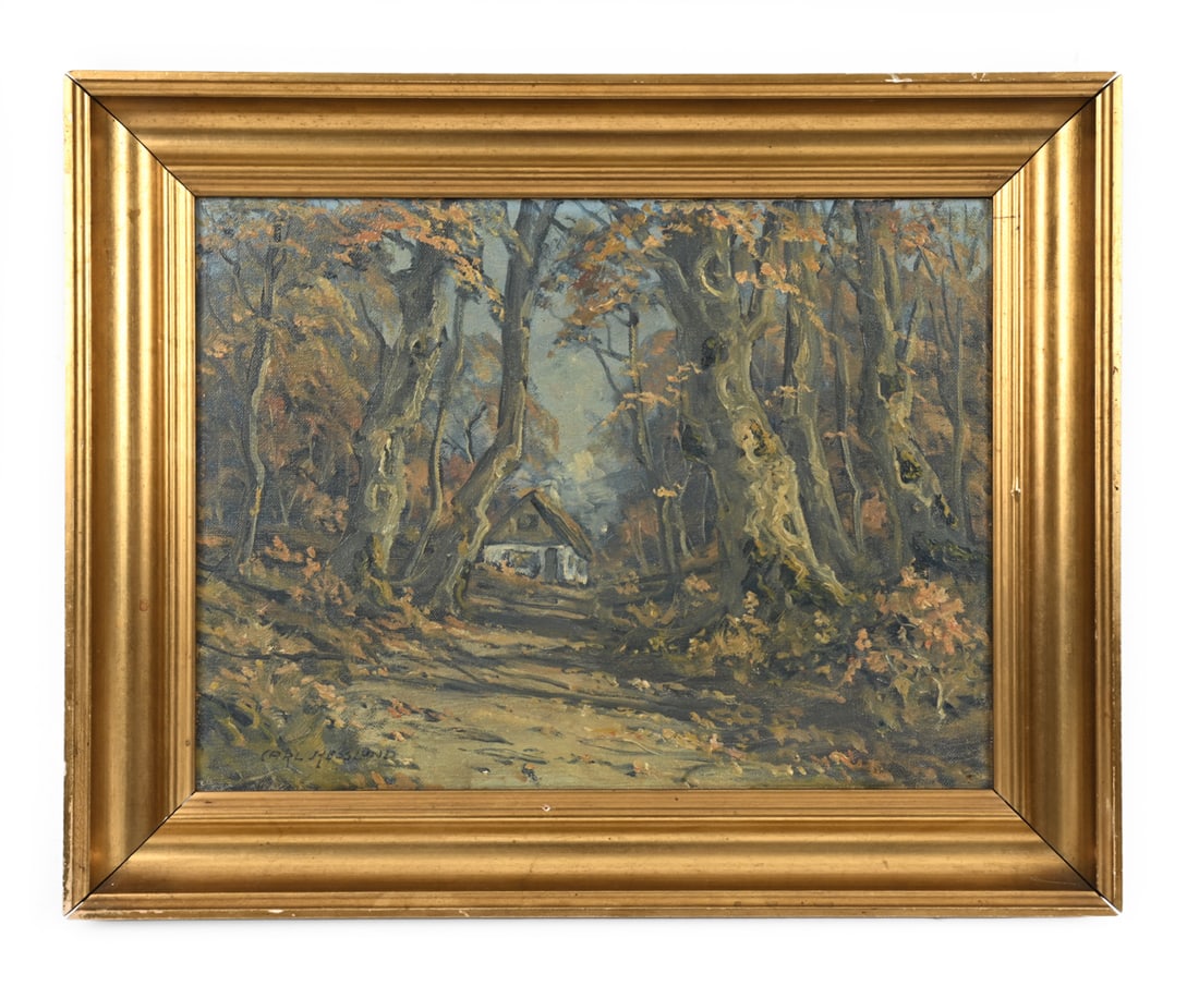 CARL HESSLUND (DANISH) FOREST LANDSCAPE O/C (1 of 6)