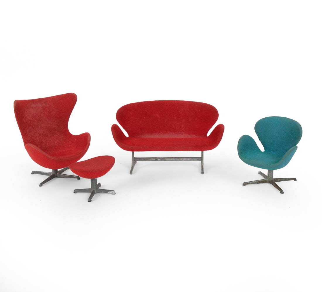 ARNE JACOBSEN FOR BRIO DOLLHOUSE FURNITURE 1970S