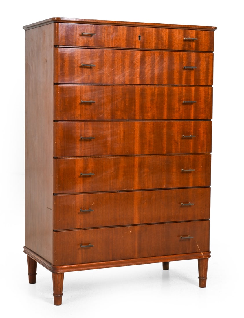 DANISH MAHOGANY CHEST OF DRAWERS C. 1960S