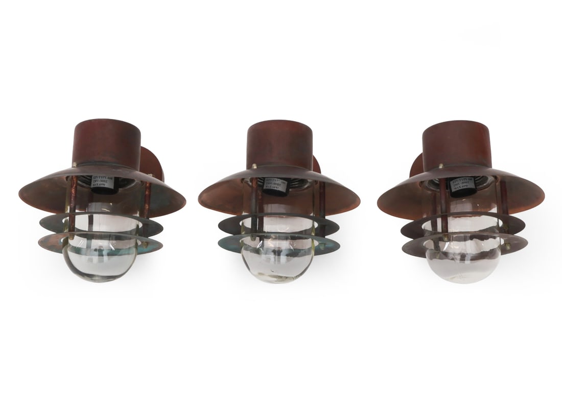 NORDLUX DANISH COPPER OUTDOOR SCONCES