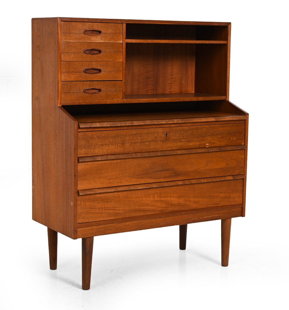 ARNE VODDER STYLE TEAK SECRETARY CHEST C. 1960S (1 of 14)