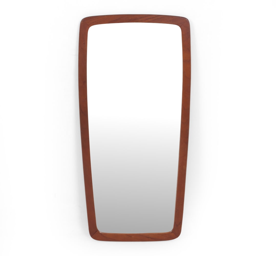 DANISH TEAK WALL MIRROR C. 1960S