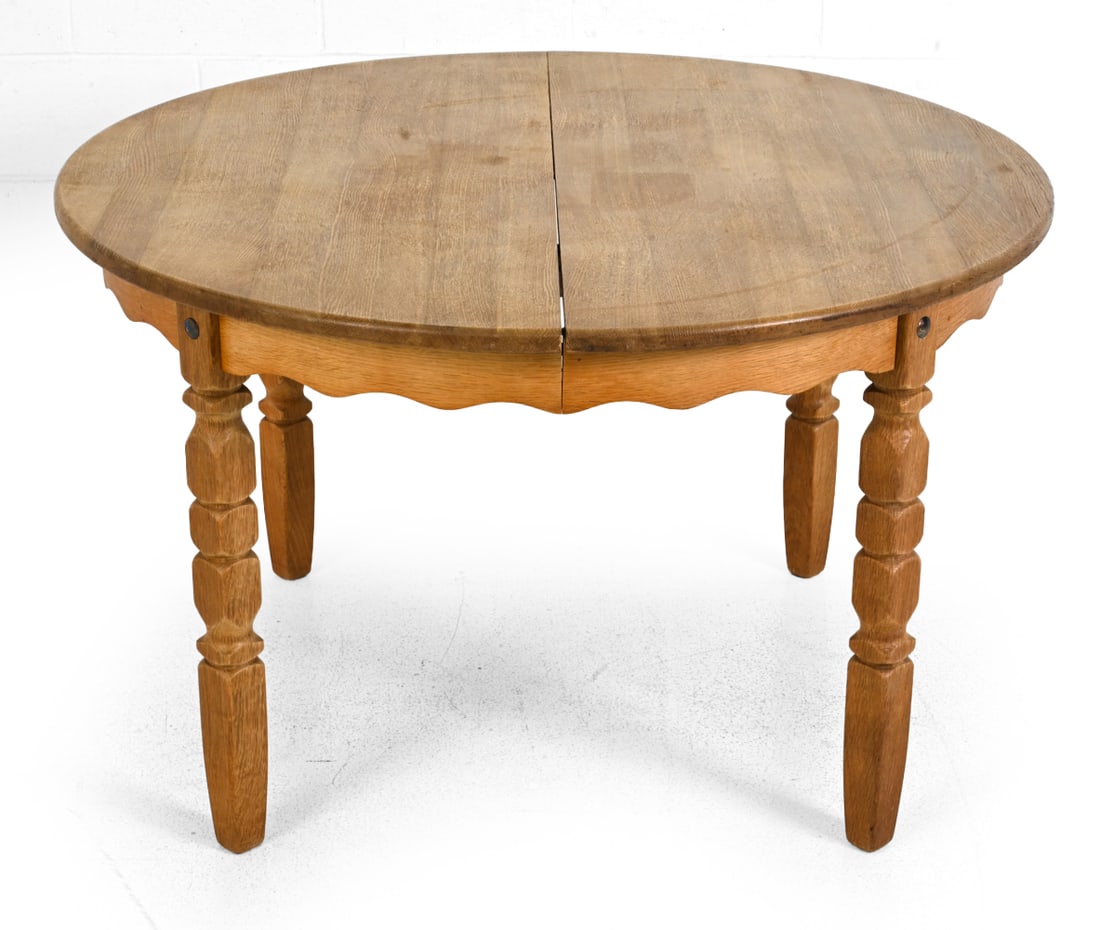 HENNING KJAERNULF OAK EXTENDING DINING TABLE 1960S (1 of 1)