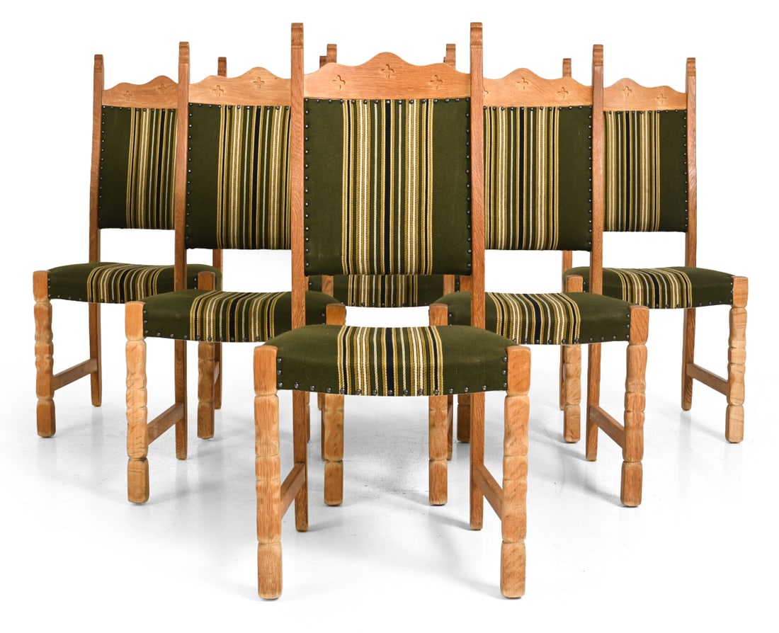 (6) STYLE OF KJAERNULF DANISH OAK DINING CHAIRS (1 of 14)