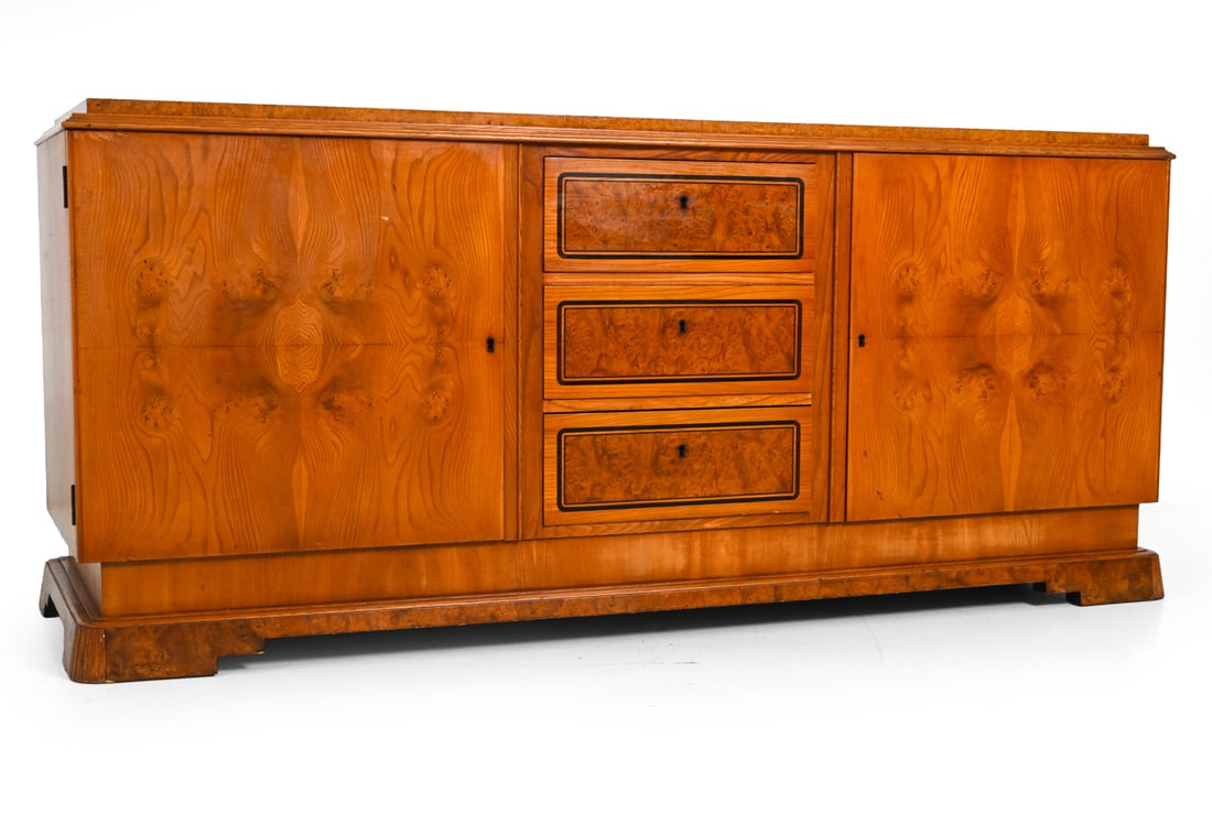 ART DECO SWEDISH BURLWOOD SIDEBOARD C. 1930S (1 of 15)