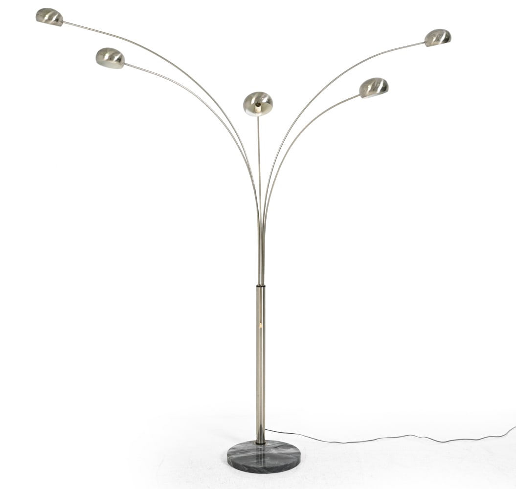 COTTEX SWEDISH CHROME FIVE ARM ARC FLOOR LAMP (1 of 1)