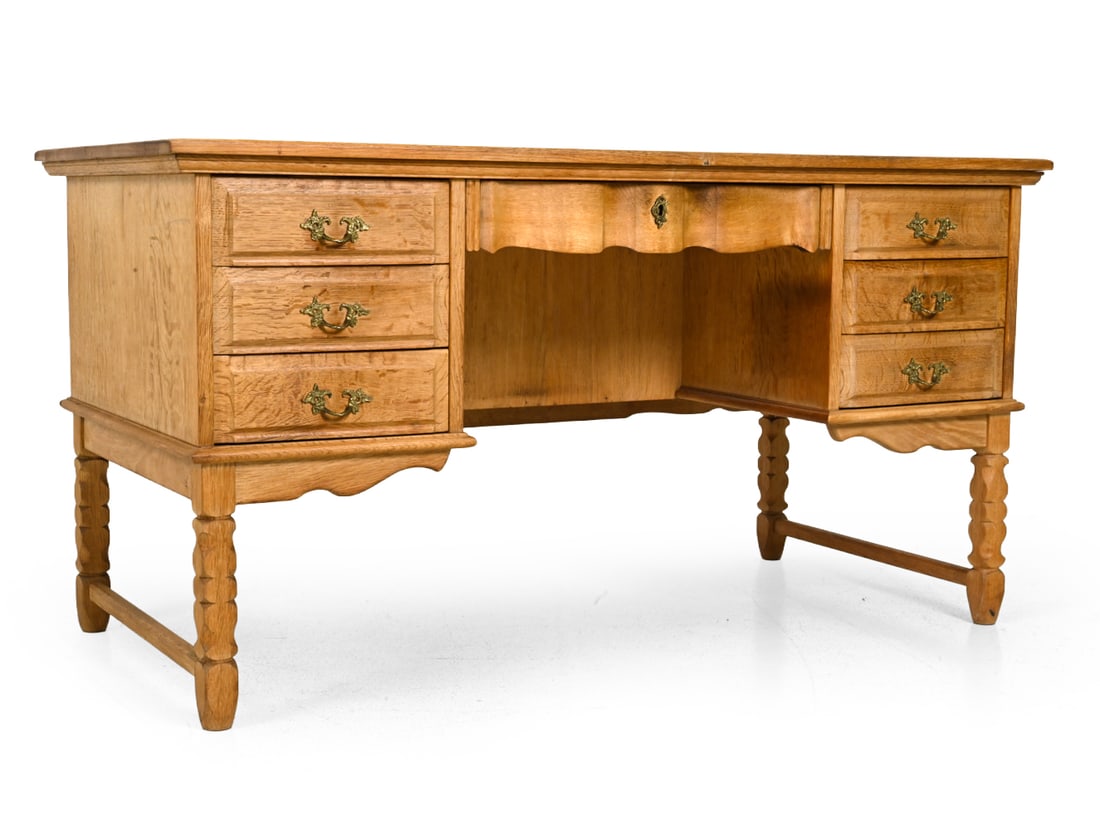 ATTR. HENNING KJAERNULF DANISH OAK WRITING DESK