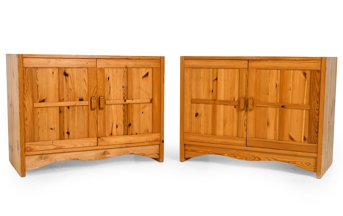 PAIR OF DOMINO MOBLER DANISH PINE CABINETS 1970S