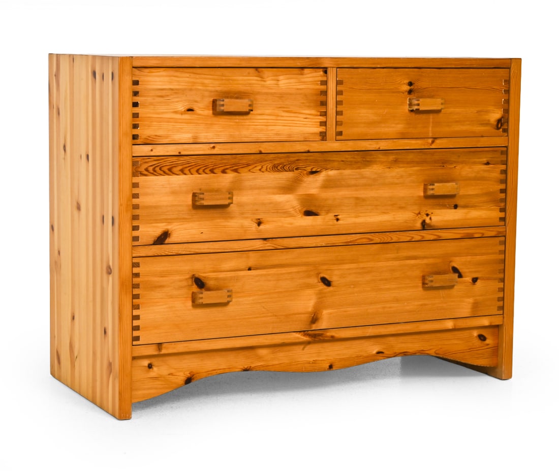 DOMINO MOBLER DANISH PINE CHEST OF DRAWERS 1970S (1 of 14)