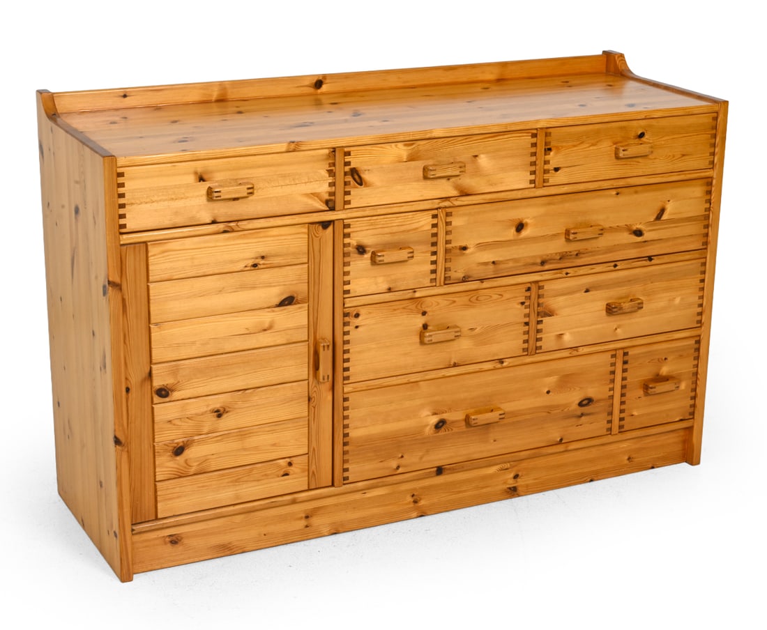 DOMINO MOBLER DANISH PINE SIDEBOARD CABINET 1970S
