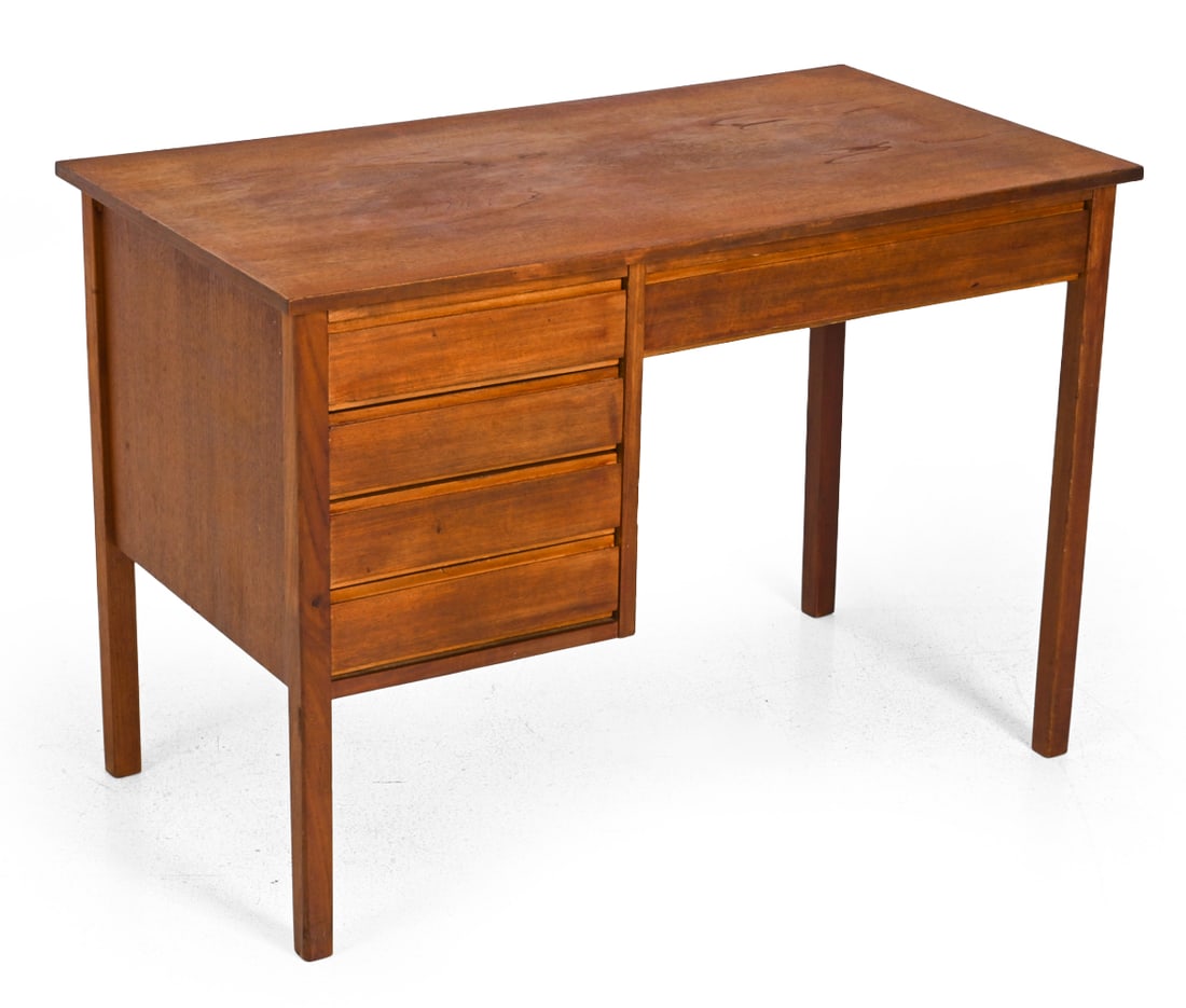NIELSEN STYLE DANISH TEAK DESK C. 1960S (1 of 13)
