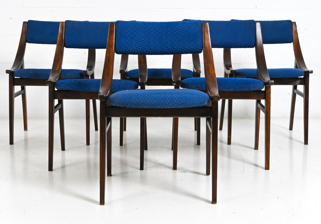 (6) JULIUSZ KEDZIOREK "SKI JUMPER" DINING CHAIRS