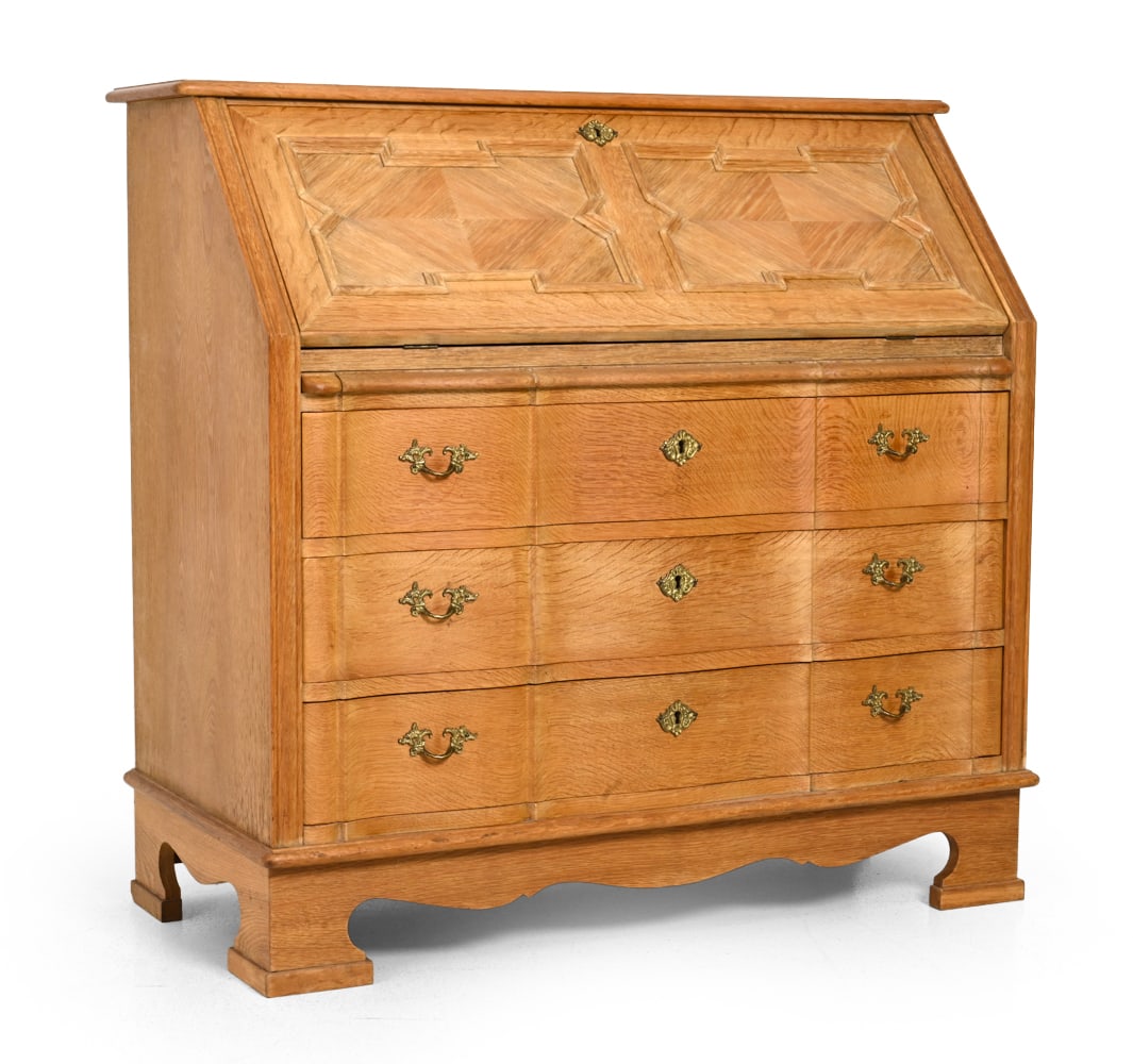 STYLE OF KJAERNULF DANISH OAK SECRETARY DESK 1970S (1 of 1)