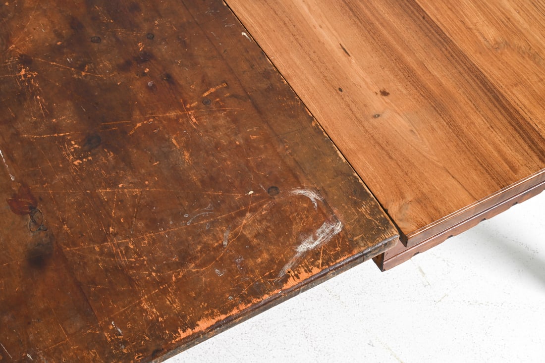 ANTIQUE WALNUT DINING TABLE - 11