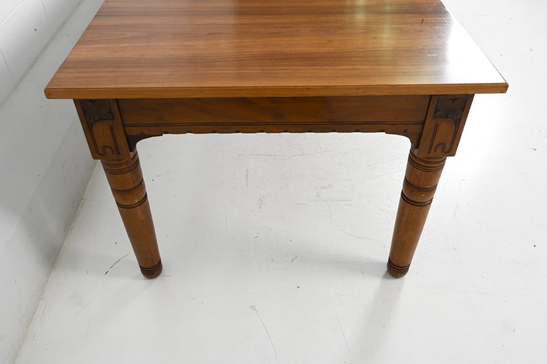 ANTIQUE WALNUT DINING TABLE - 16