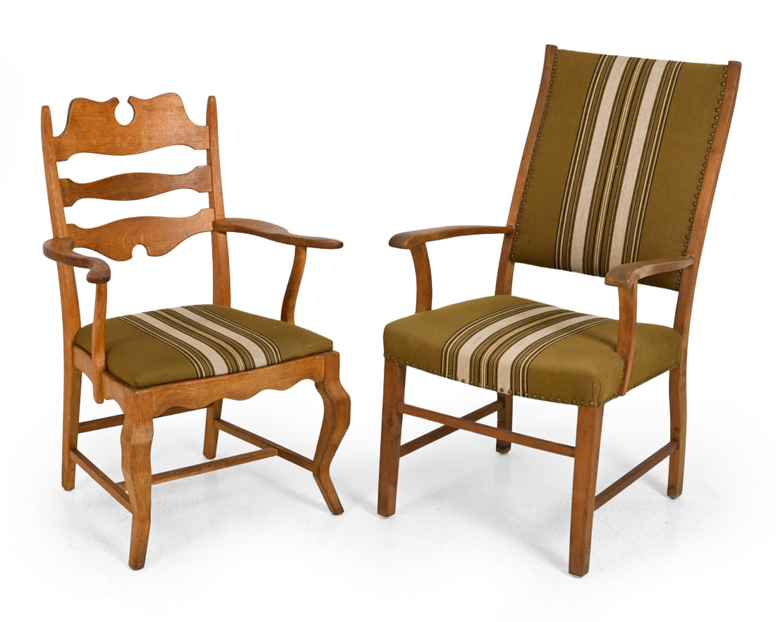(2) ATTR. HENNING KJAERNULF OAK ARMCHAIRS (1 of 1)
