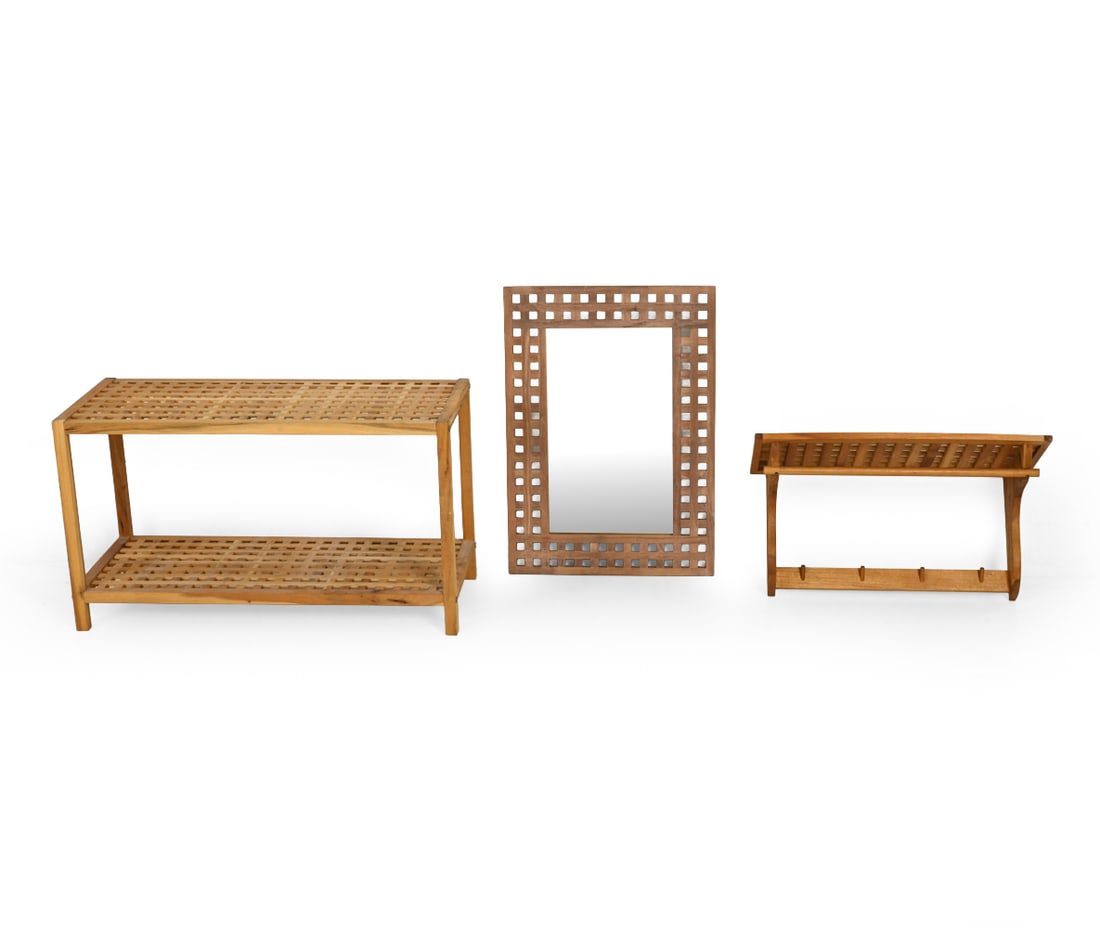 DANISH MIRROR, CONSOLE, AND COATRACK (1 of 1)