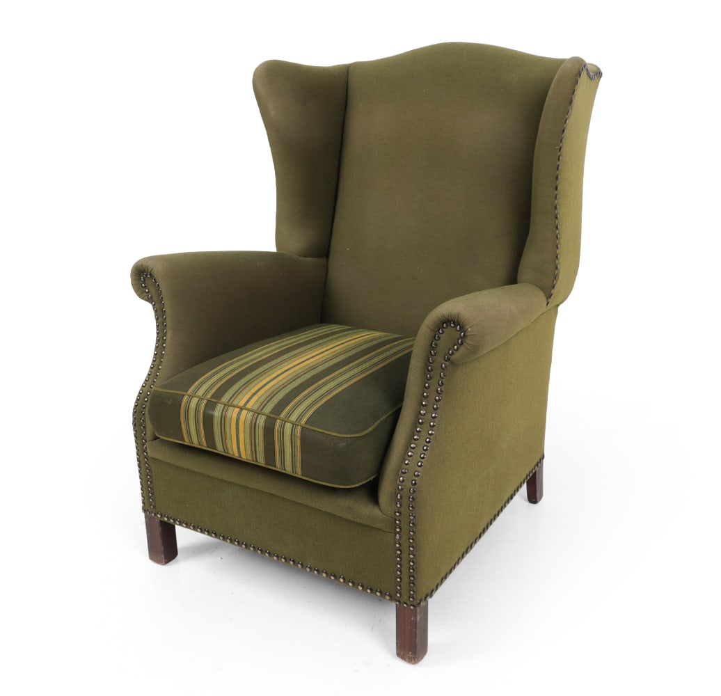 HENNING KJAERNULF DANISH OAK WINGBACK LOUNGE CHAIR