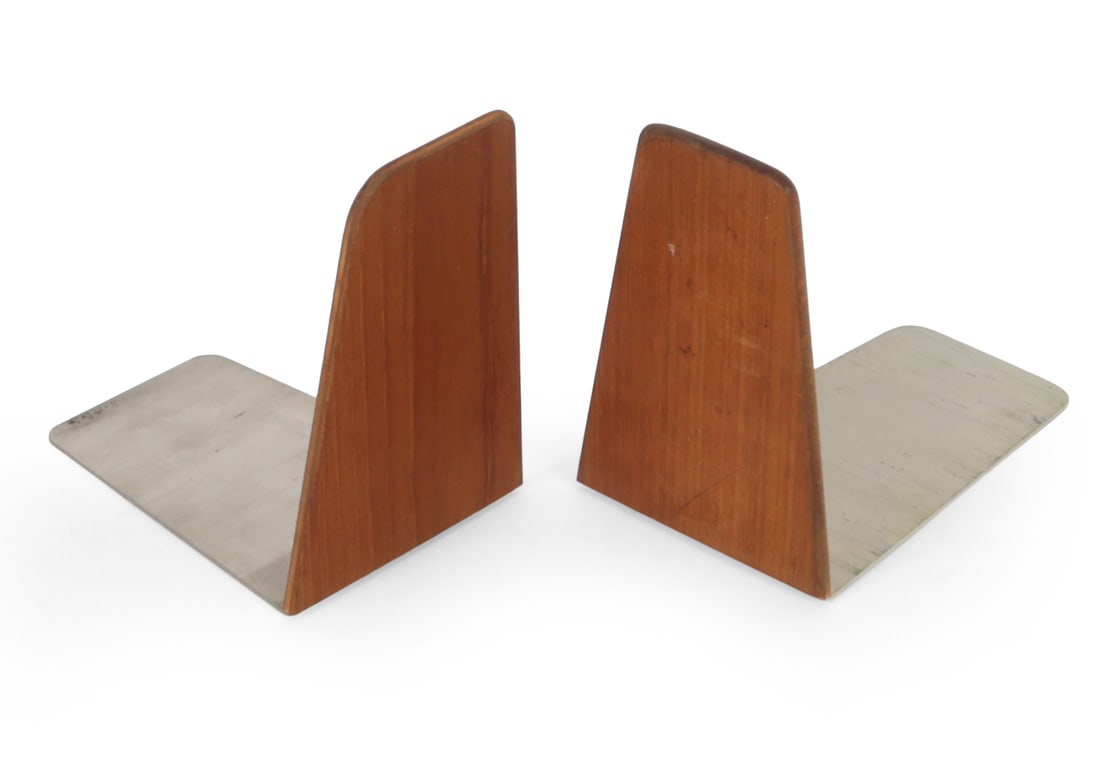 PAIR KAI KRISTIANSEN DANISH TEAK BOOKENDS C. 1960S