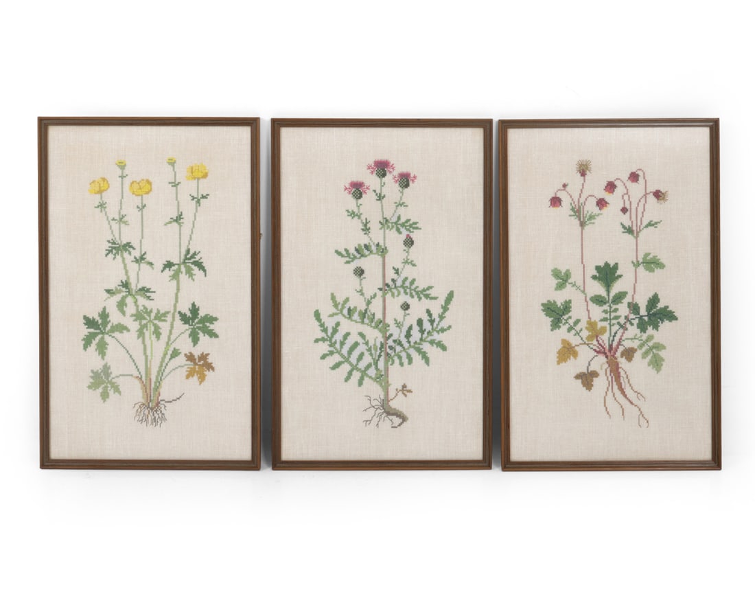 VINTAGE BOTANICAL CROSS STITCH GROUPING