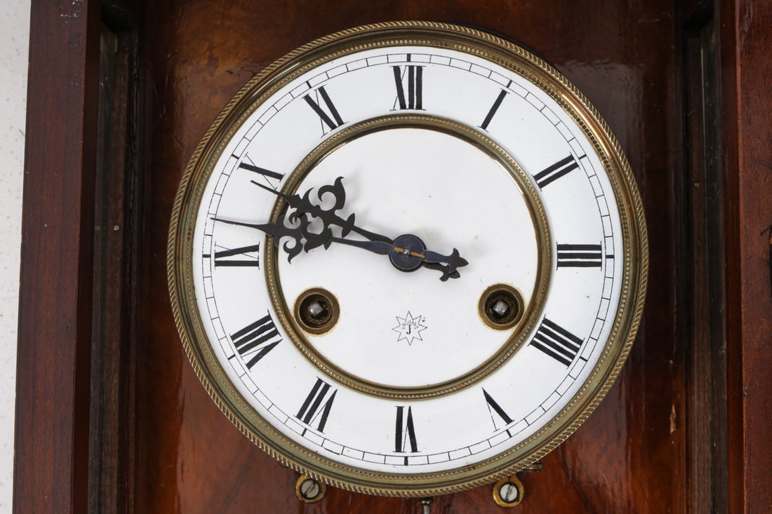 JUNGHANS GERMAN WALNUT VIENNA WALL CLOCK - 10