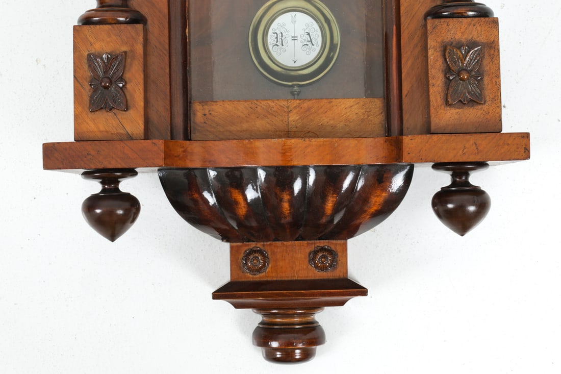 JUNGHANS GERMAN WALNUT VIENNA WALL CLOCK - 5