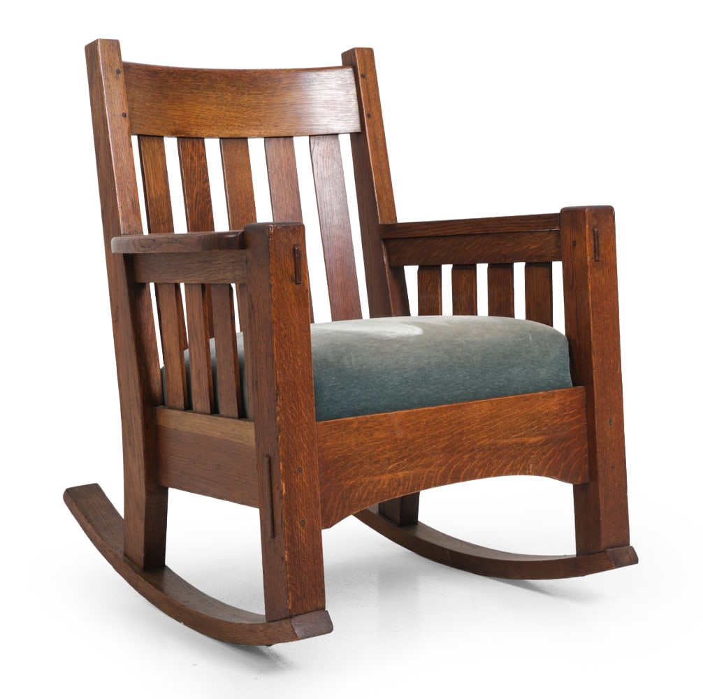 HARDEN FURNITURE MISSION OAK ROCKING CHAIR (1 of 16)