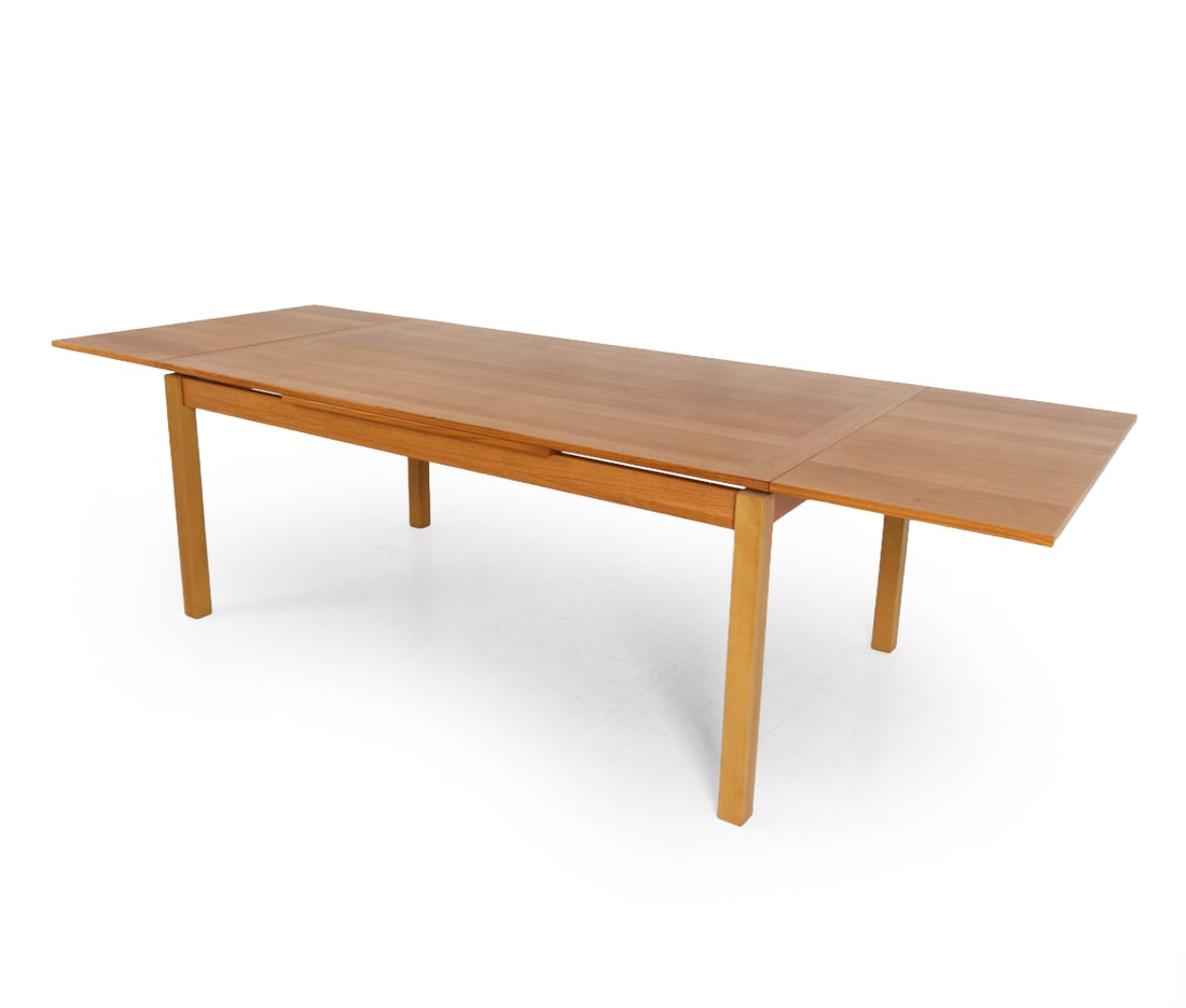 ANSAGER DANISH OAK EXTENDING DINING TABLE - 3