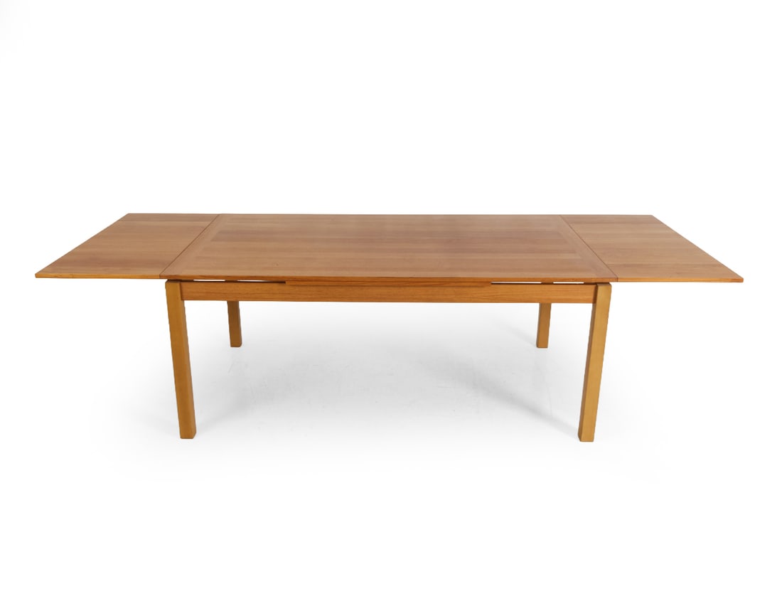 ANSAGER DANISH OAK EXTENDING DINING TABLE - 4