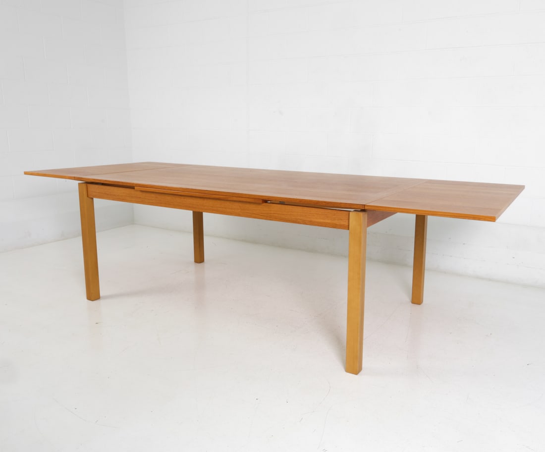 ANSAGER DANISH OAK EXTENDING DINING TABLE - 5