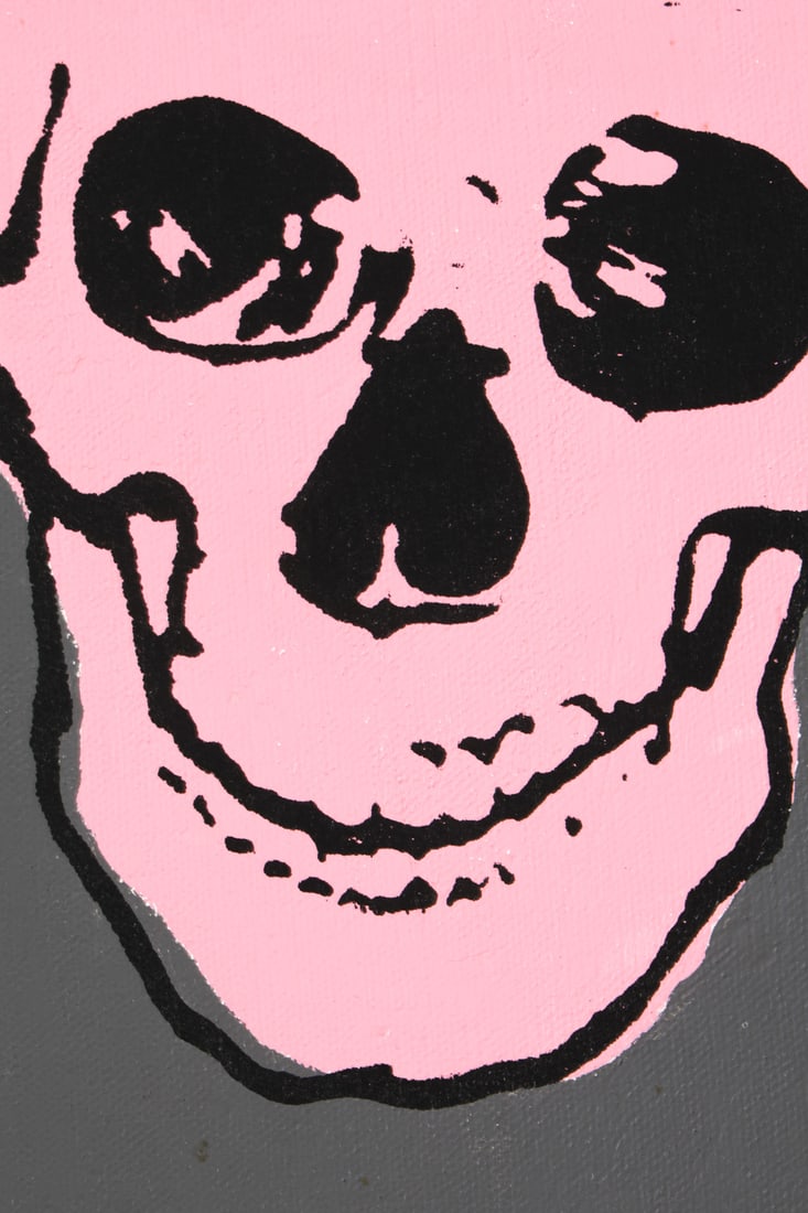 MULTICOLORED SKULLS DIPTYCH A/C - 4