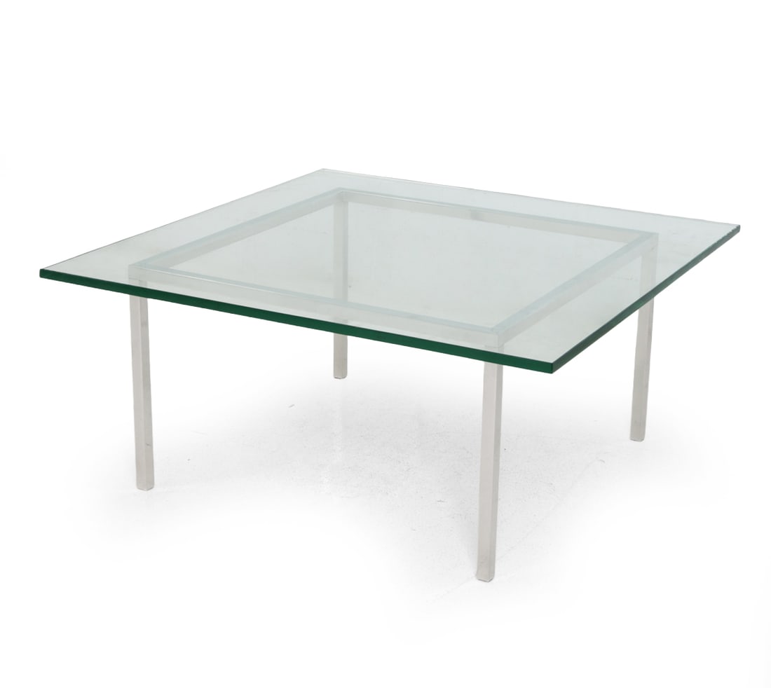 TOBIA SCARPA STYLE GLASS & CHROME COFFEE TABLE (1 of 13)