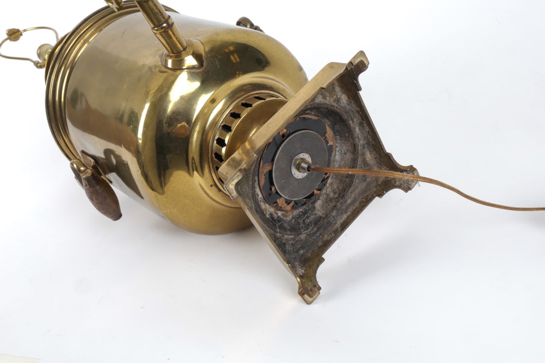 RUSSIAN BRASS SAMOVAR TABLE LAMP - 17