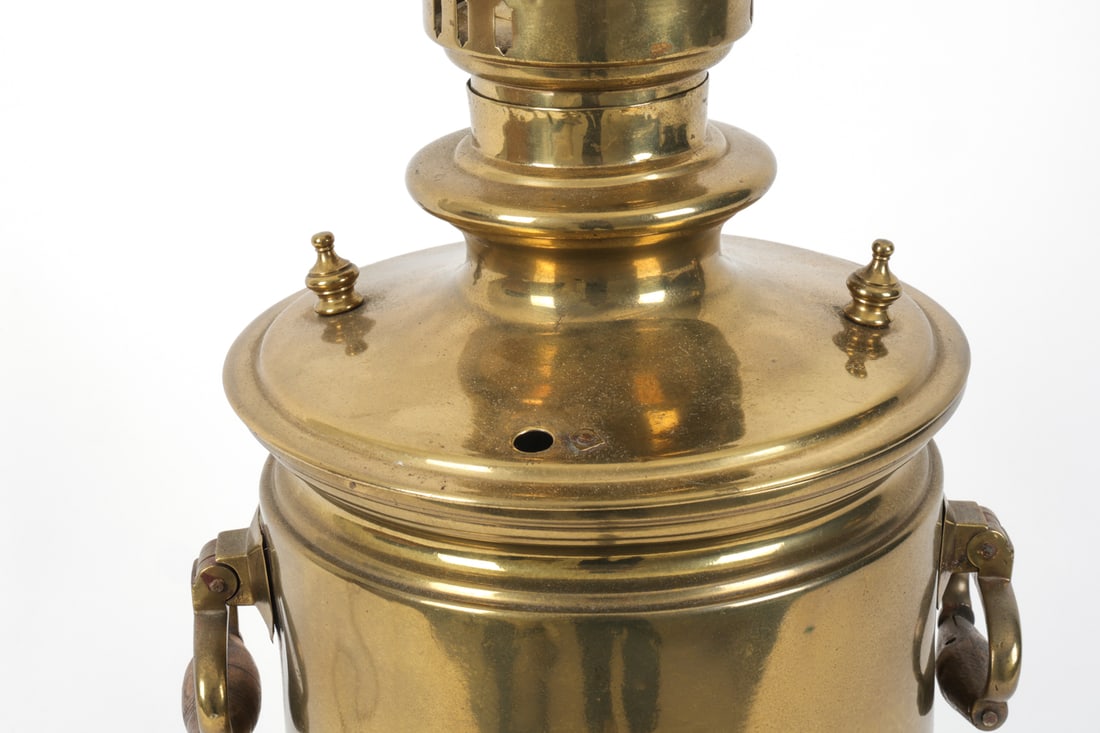 RUSSIAN BRASS SAMOVAR TABLE LAMP - 7