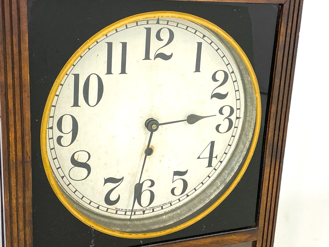 SESSIONS CLOCK CO. REGULATOR WALL CLOCK - 6