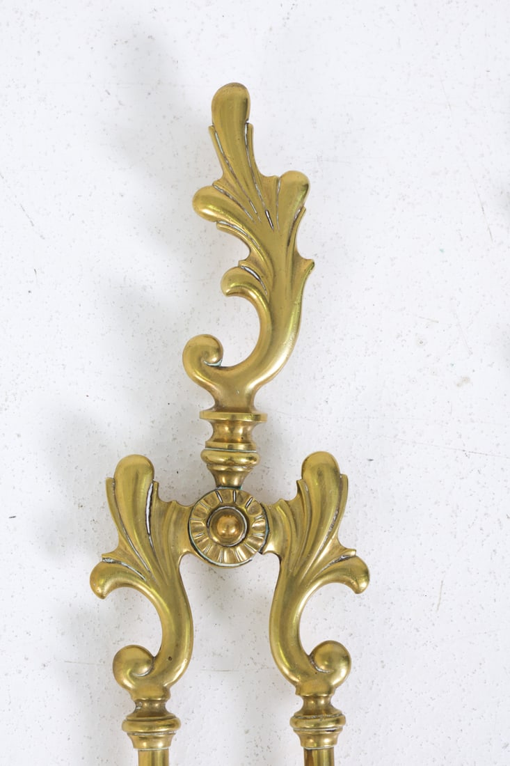 ANTIQUE BRASS FIREPLACE TOOLS - 7