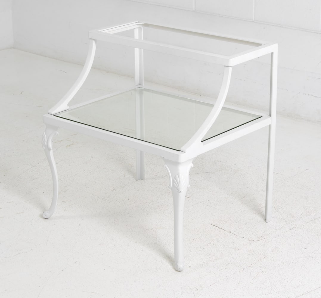 VINTAGE TWO-TIER PAINTED SIDE TABLE - 2