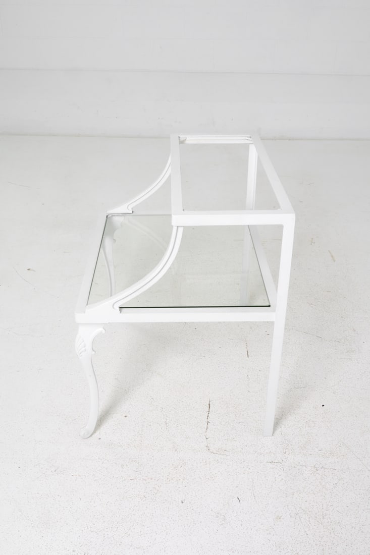 VINTAGE TWO-TIER PAINTED SIDE TABLE - 5