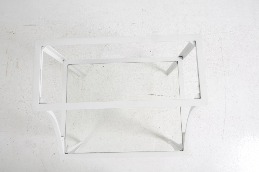 VINTAGE TWO-TIER PAINTED SIDE TABLE - 6