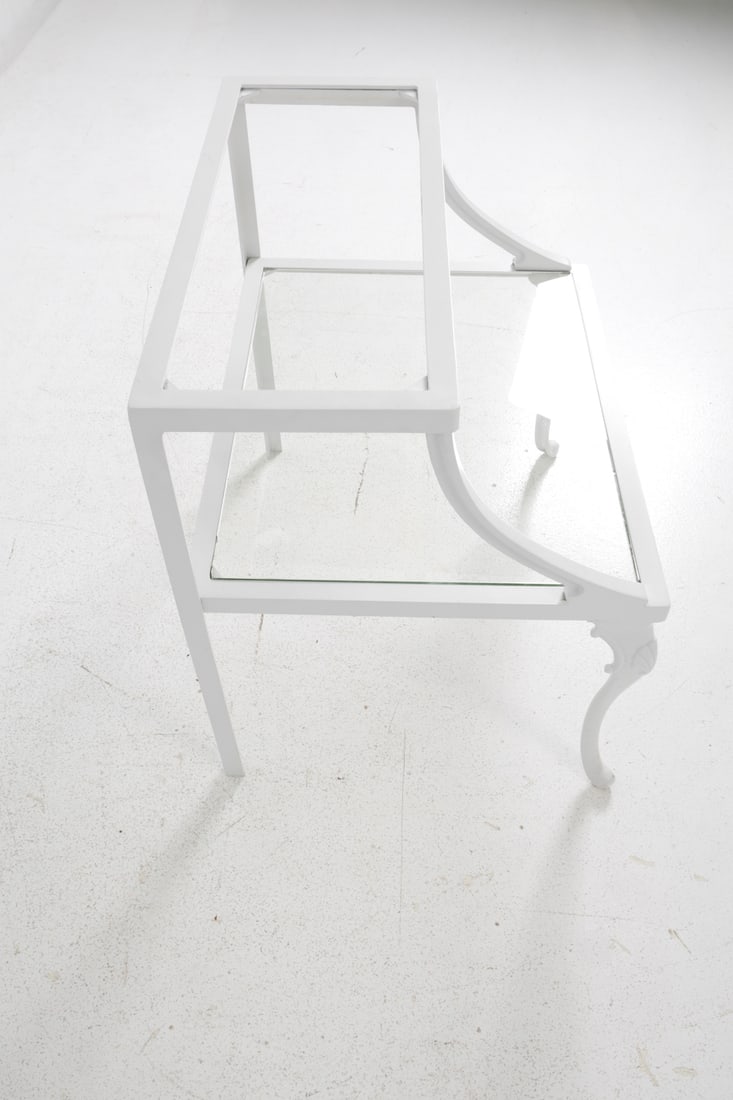VINTAGE TWO-TIER PAINTED SIDE TABLE - 7