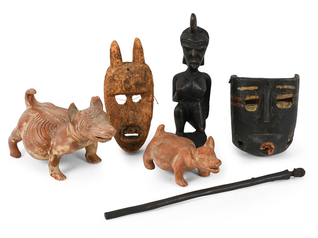 MEXICAN & AFRICAN TRIBAL ART ETC. GROUPING (1 of 15)
